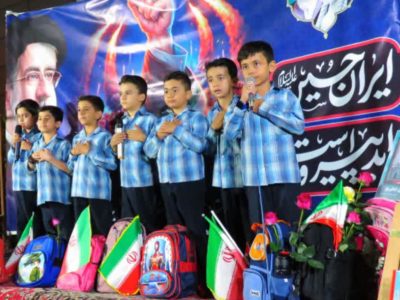 حضوردانش آموزان سیدانی درسنگر خیابان